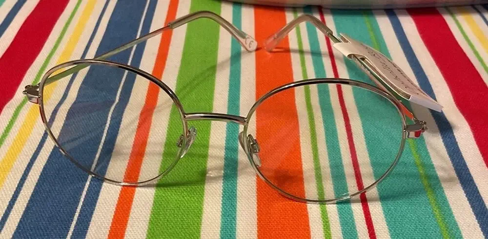 NWT Ophelia Roe Clear Lenses Oversized Round Wire Rim Glasses